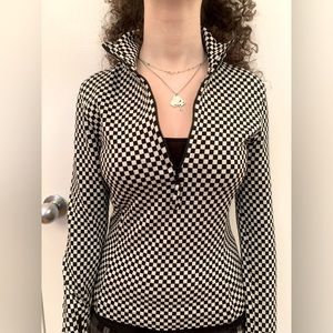 Checkered Long Sleeve Top